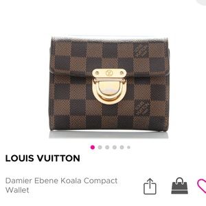 Louis Vuitton Damier Ebene Koala Compact Wallet